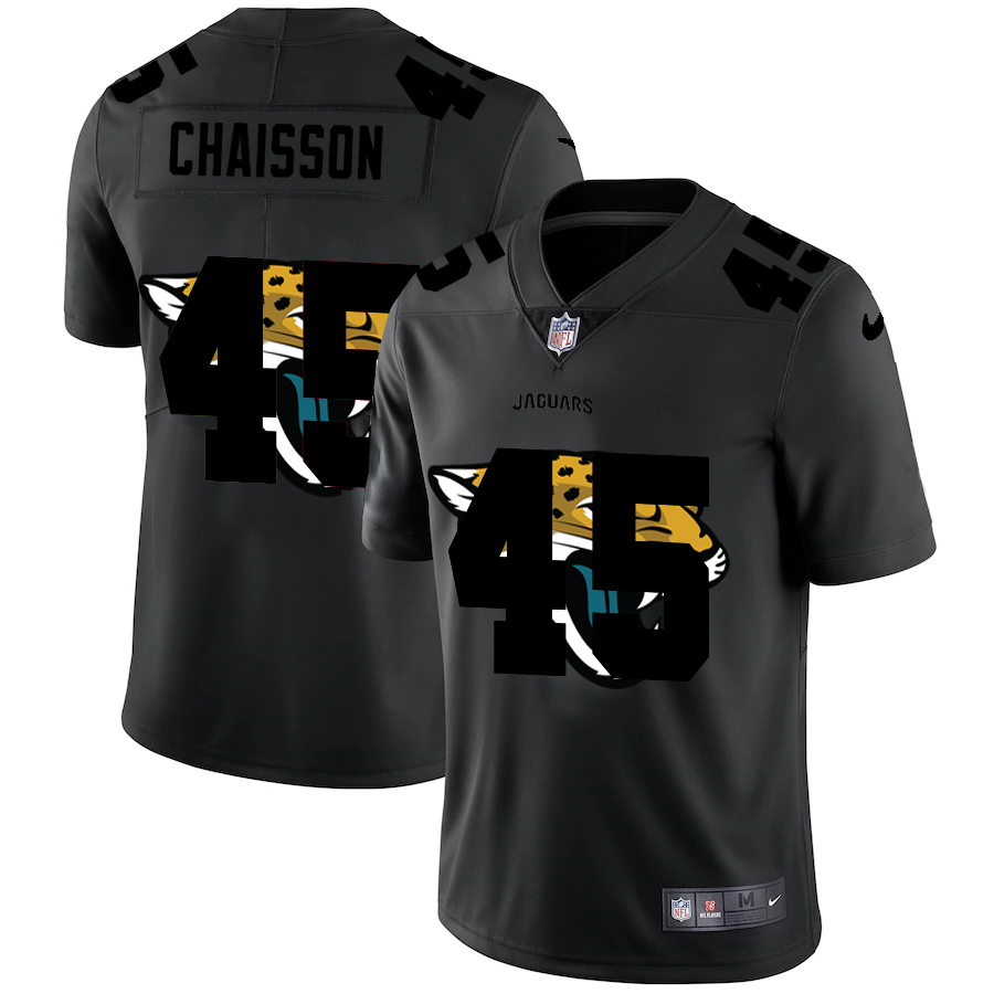 Men Nike Jacksonville Jaguars 45 Chaisson Team Logo Dual Overlap Limited NFL Jersey Black